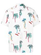Ps Paul Smith Palm Tree Print Shirt - White