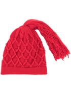 Marco De Vincenzo Fringe Beanie - Red