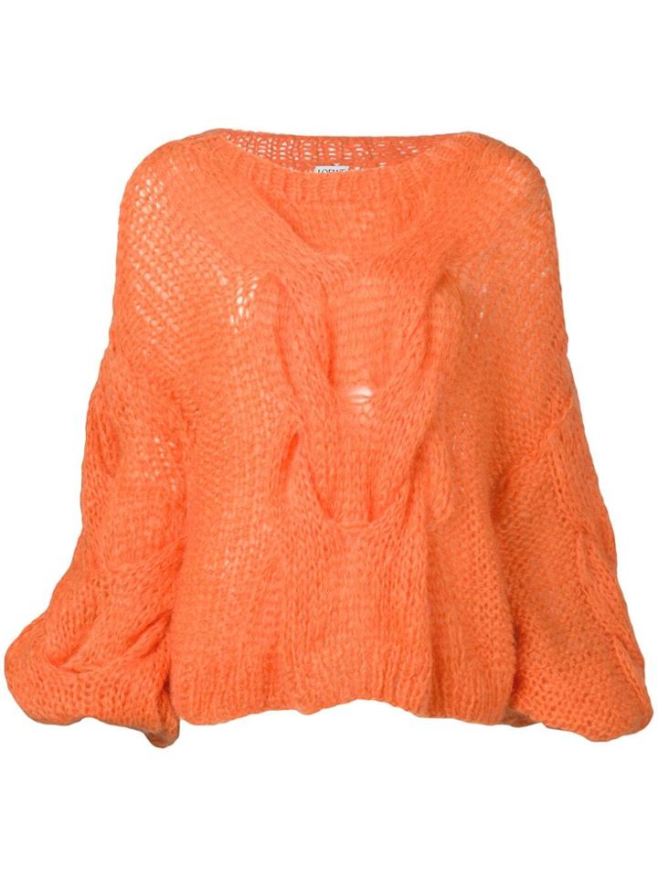 Loewe Chunky Knit Jumper - Orange