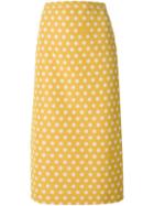 Rochas Polka Dot Pencil Skirt