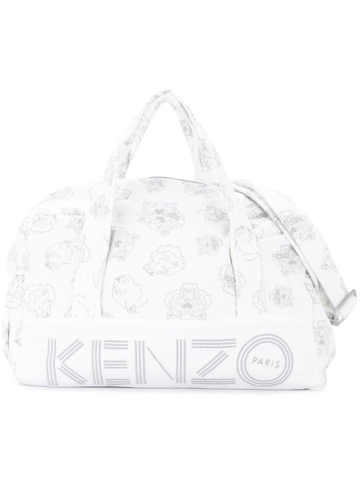 Kenzo Kids Multi Tiger Print Changing Bag - White