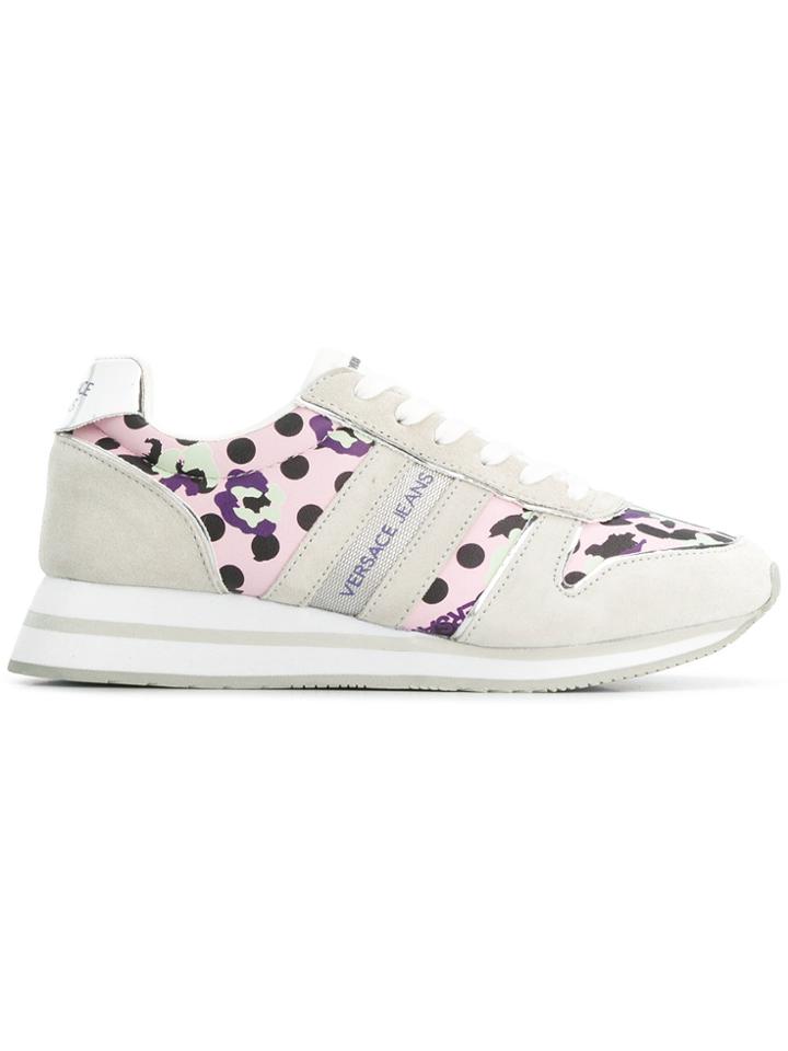 Versace Jeans Leopard Print Trainers - Nude & Neutrals