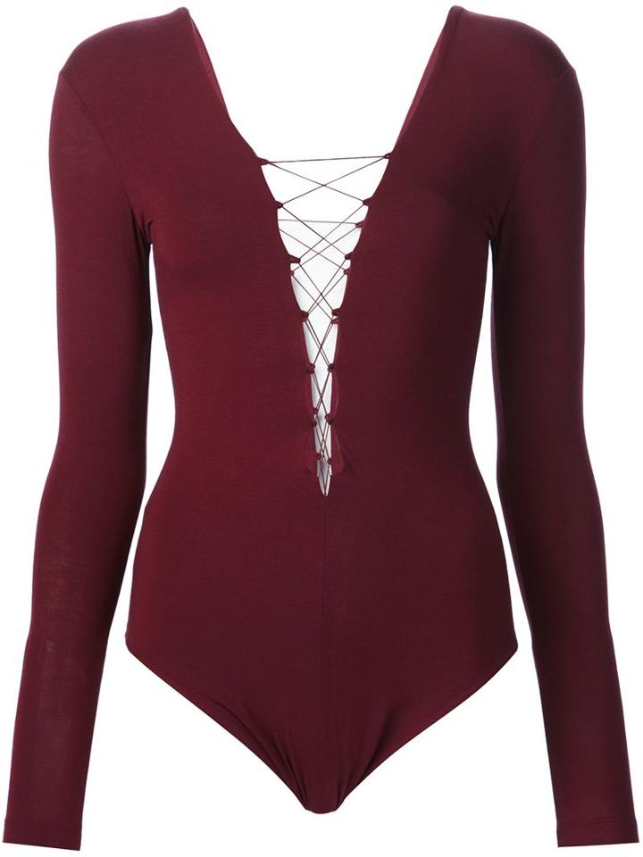 T By Alexander Wang Lace-up Bodysuit