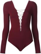 T By Alexander Wang Lace-up Bodysuit
