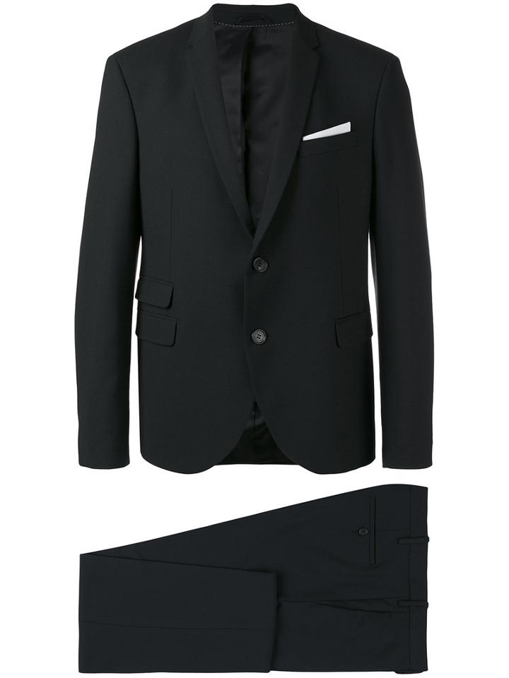 Neil Barrett - Slim Fit Classic Suit - Men - Cotton/polyester/spandex/elastane/virgin Wool - 56, Black, Cotton/polyester/spandex/elastane/virgin Wool