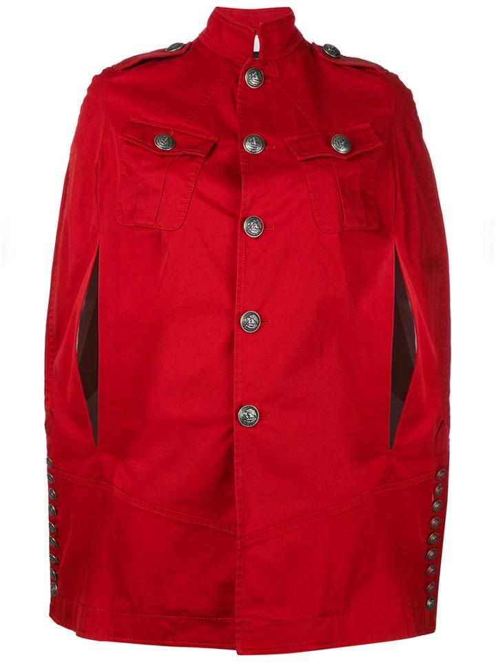 Dsquared2 Livery Cape, Women's, Size: 38, Red, Cotton/spandex/elastane