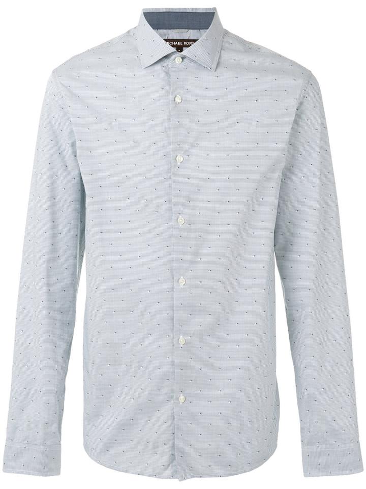 Michael Kors Dots Print Shirt, Men's, Size: Large, Blue, Cotton