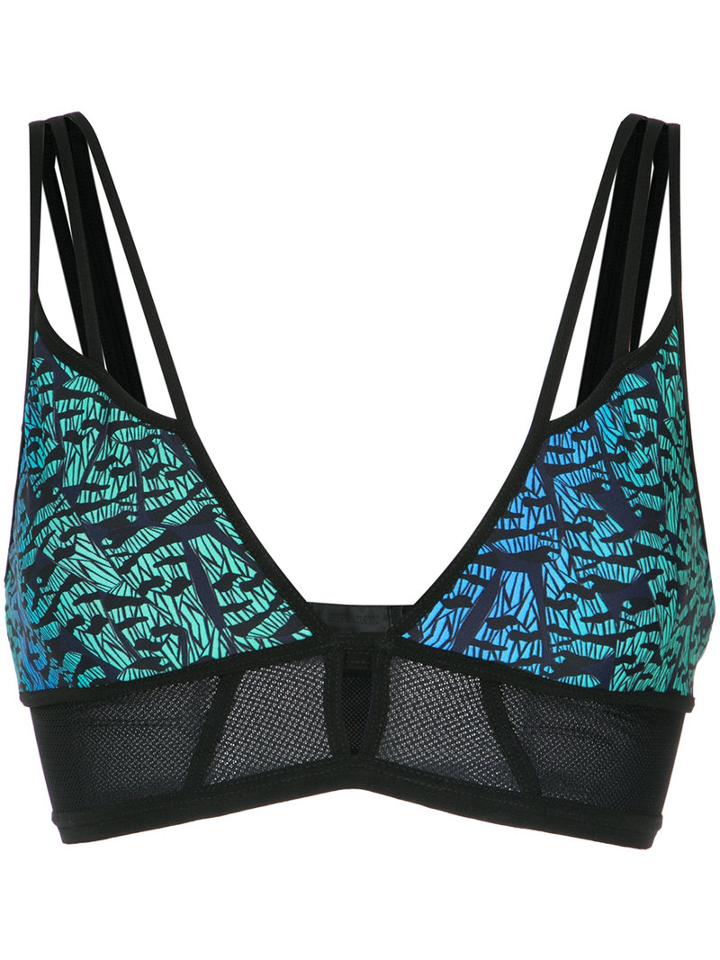 Giuliana Romanno - Printed Cropped Top - Women - Polyamide/polyester - G, Black, Polyamide/polyester