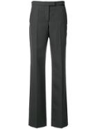 Maison Margiela High Rise Cut Out Tailored Trousers - Grey