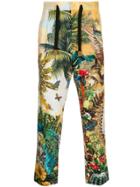 Dolce & Gabbana Nature Print Trousers - Yellow