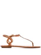 Aquazzura Leather Strap Sandals - Brown