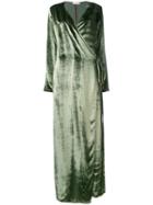 Attico - Maxi Wrap Dress - Women - Silk/viscose - 3, Green, Silk/viscose