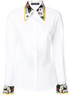 Dolce & Gabbana Floral Trim Shirt - White