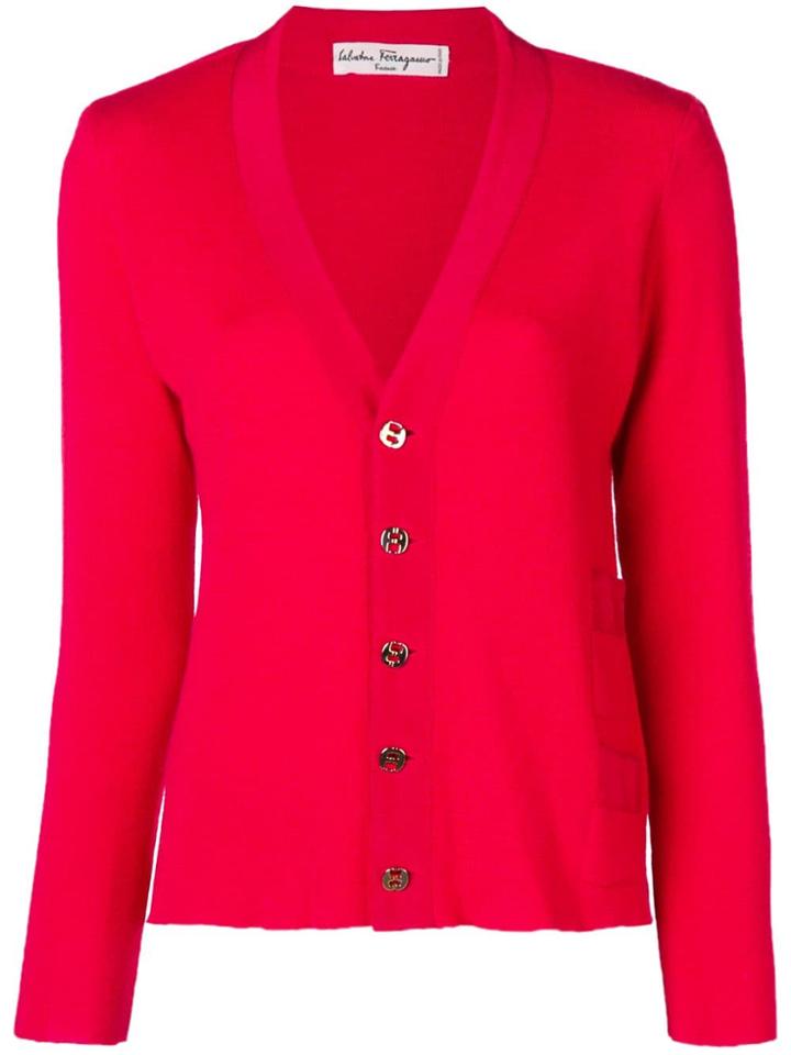 Salvatore Ferragamo Vintage 1970's Cardigan - Red