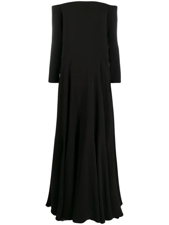 Valentino Off-shoulders Long Dress - Black