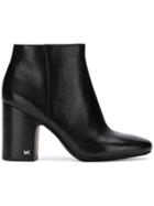 Michael Michael Kors Block Heel Ankle Boots - Black