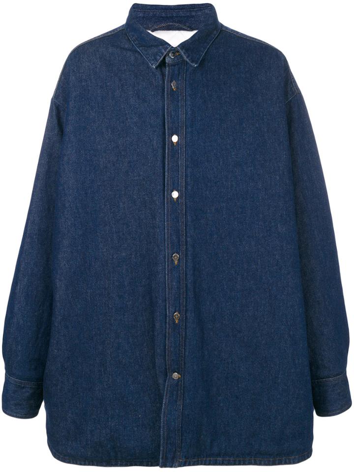Raf Simons Oversized Denim Shirt Jacket - Blue