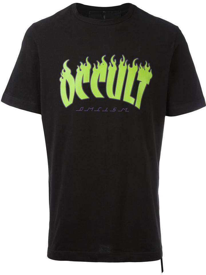 Omc Occult Print T-shirt, Men's, Size: Large, Black, Cotton