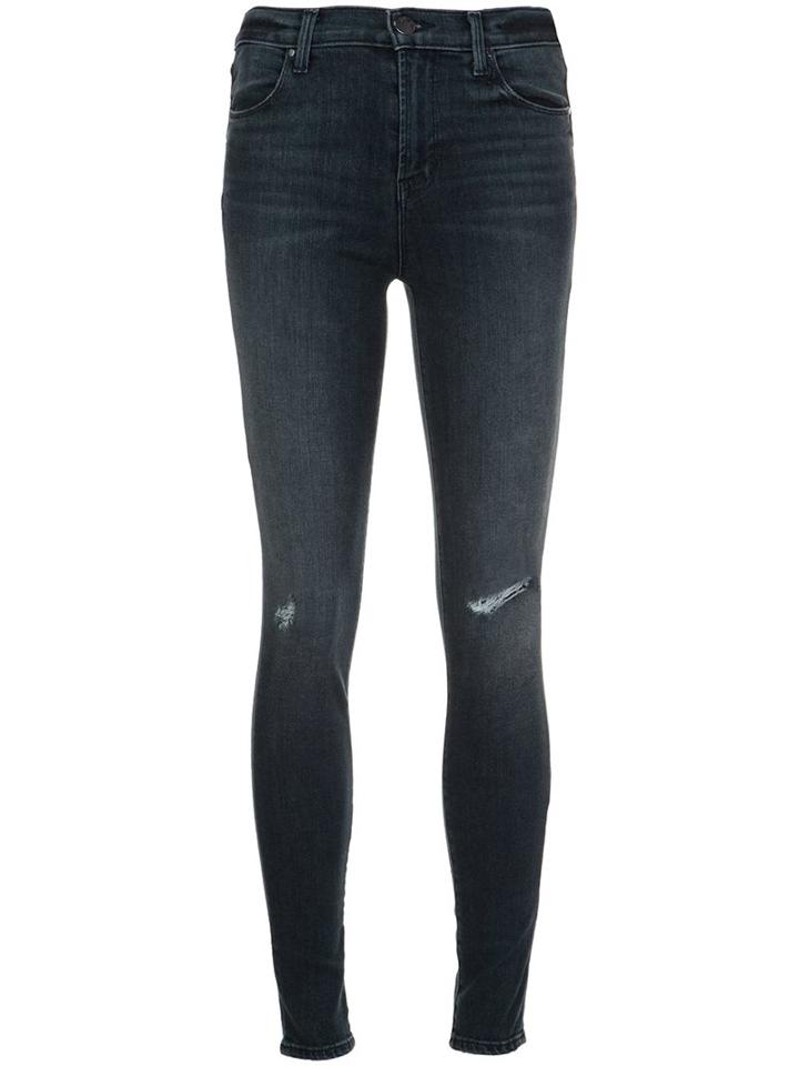 J Brand Distressed Skinny Jeans, Women's, Size: 28, Blue, Cotton/polyester/spandex/elastane