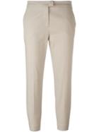 Msgm Cropped Trousers, Women's, Size: 40, Nude/neutrals, Cotton/spandex/elastane
