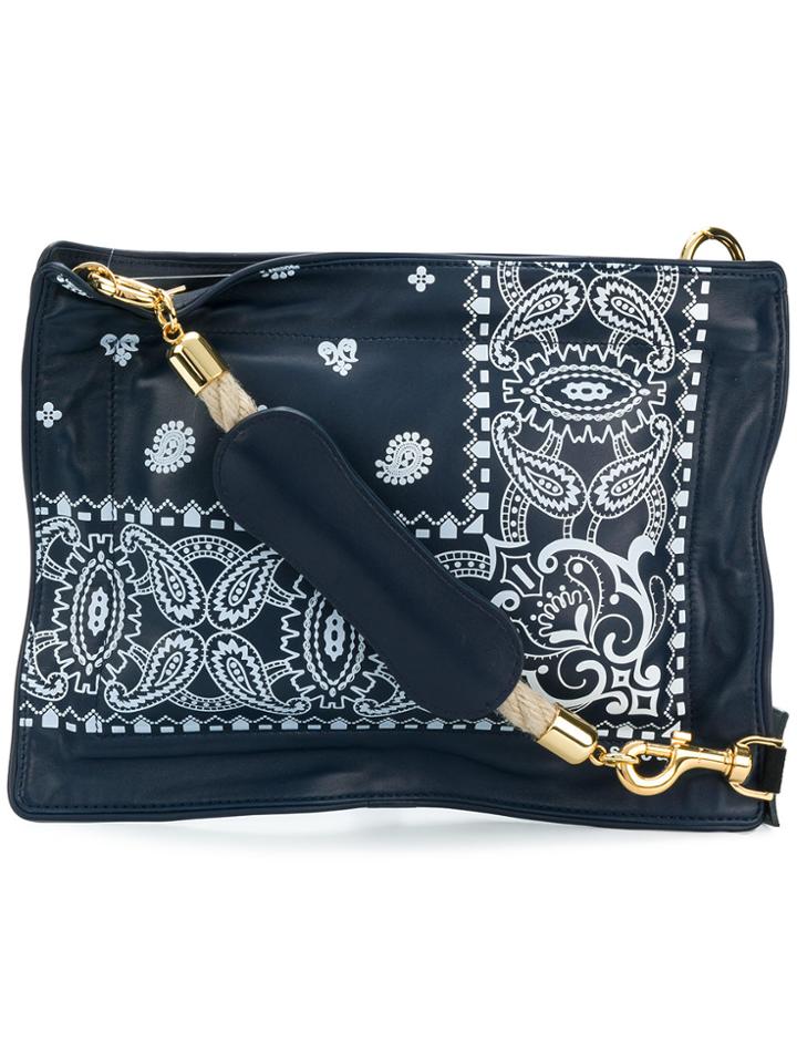 Sacai Bandana Print Shoulder Bag - Blue