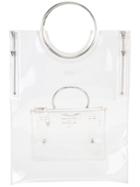 Toga - Ring Handle Vinyl Tote Bag - Women - Vinyl - One Size, Women's, Nude/neutrals, Vinyl