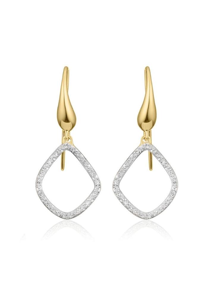 Monica Vinader Riva Kite Diamond Earrings - Gold