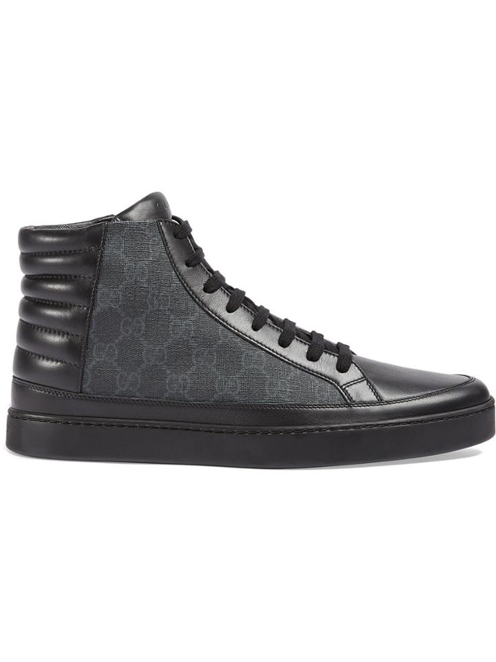 Gucci Gg Supreme High-top Sneaker - Black
