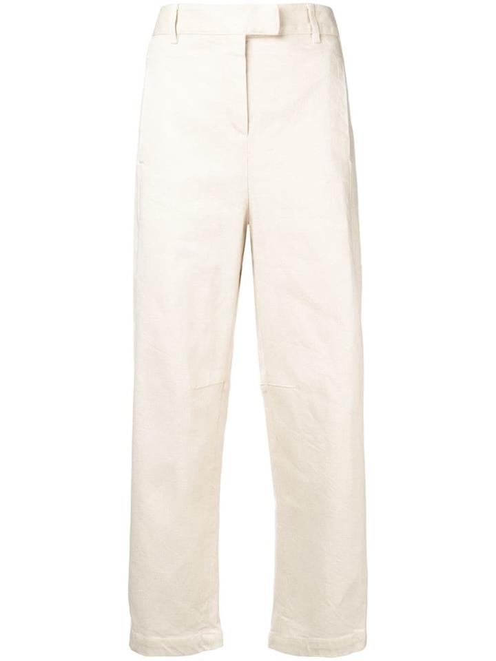 Brag-wette Classic Cropped Trousers - Nude & Neutrals