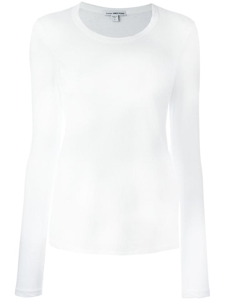 James Perse Long-sleeve T-shirt, Women's, Size: Ii, White, Cotton