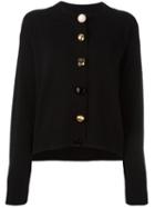 Dolce & Gabbana Embellished Button Cardigan, Women's, Size: 38, Black, Cashmere
