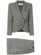 Giorgio Armani Pre-owned Check Skirt Suit - Grey