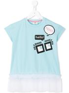 Fendi Kids Eyes Print T-shirt, Toddler Girl's, Size: 4 Yrs, Blue