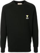 Maison Kitsuné Relaxed-fit Logo Embroidery Sweatshirt - Black