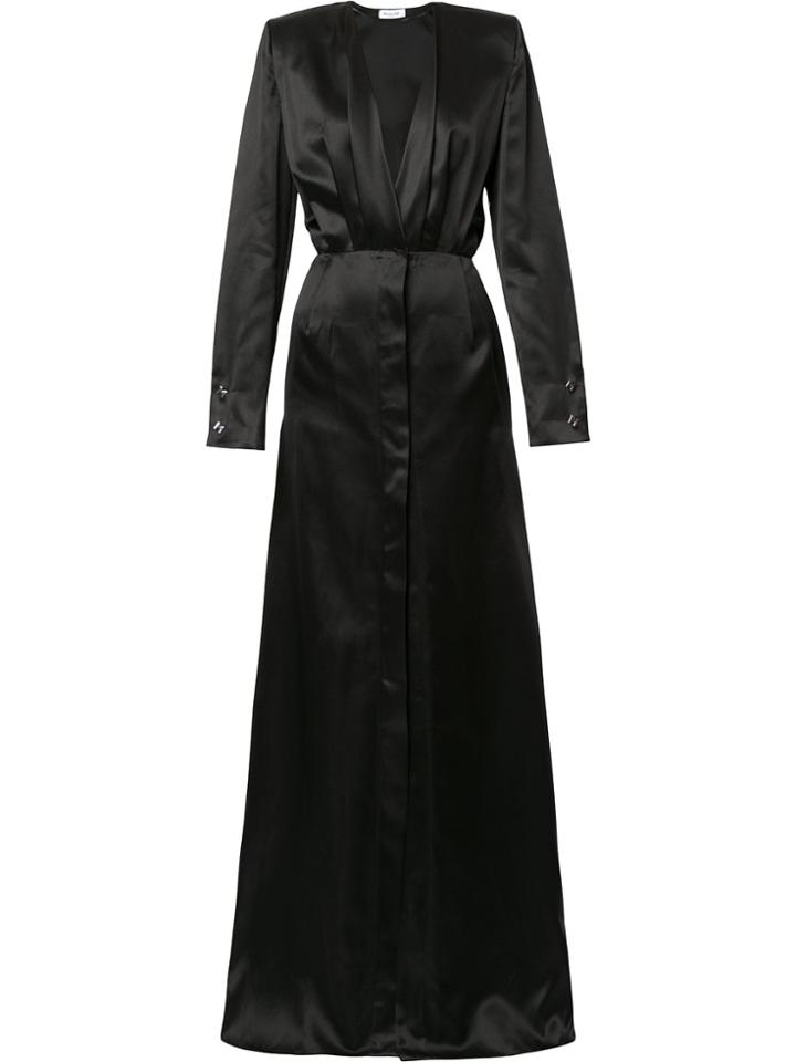 Mugler Deep V-neck Dress - Black