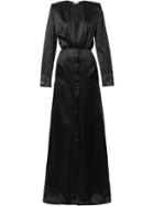 Mugler Deep V-neck Dress - Black