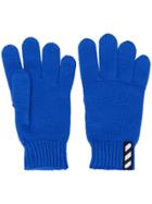 Off-white Logo Patch Gloves - Blue
