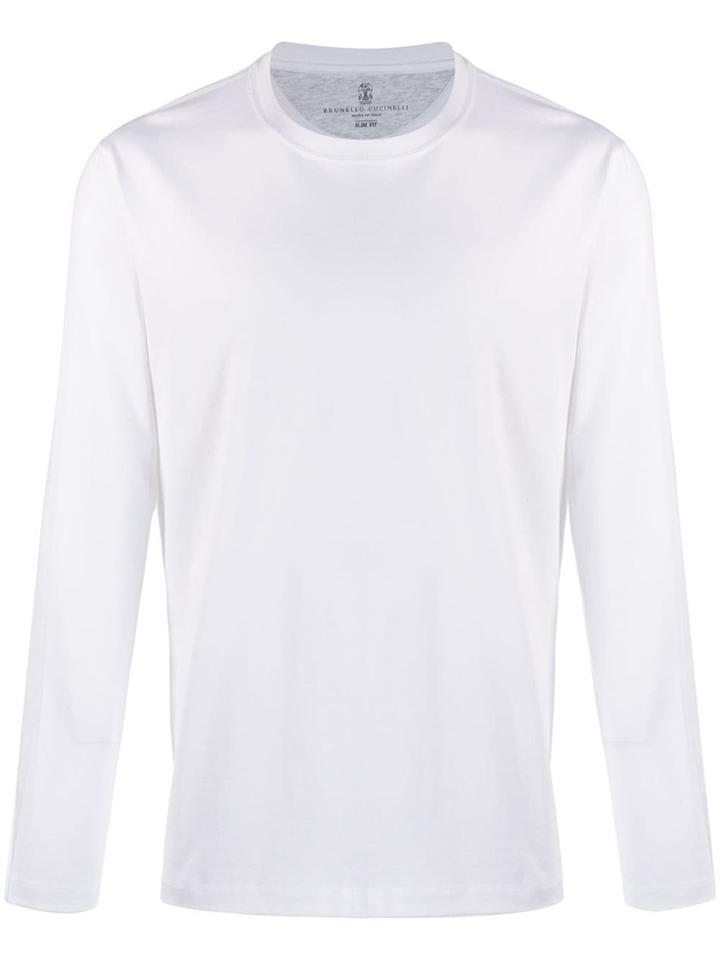 Brunello Cucinelli Long Sleeved T-shirt - White