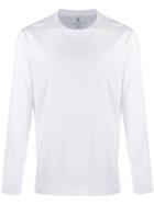 Brunello Cucinelli Long Sleeved T-shirt - White