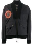 Mr & Mrs Italy Embroidered Bomber Jacket - Black