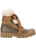 Chloé Parker Shearling Boots - Brown