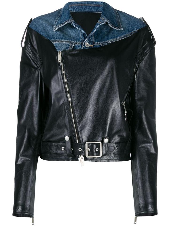 Unravel Project Fabric Mix Jacket - Black