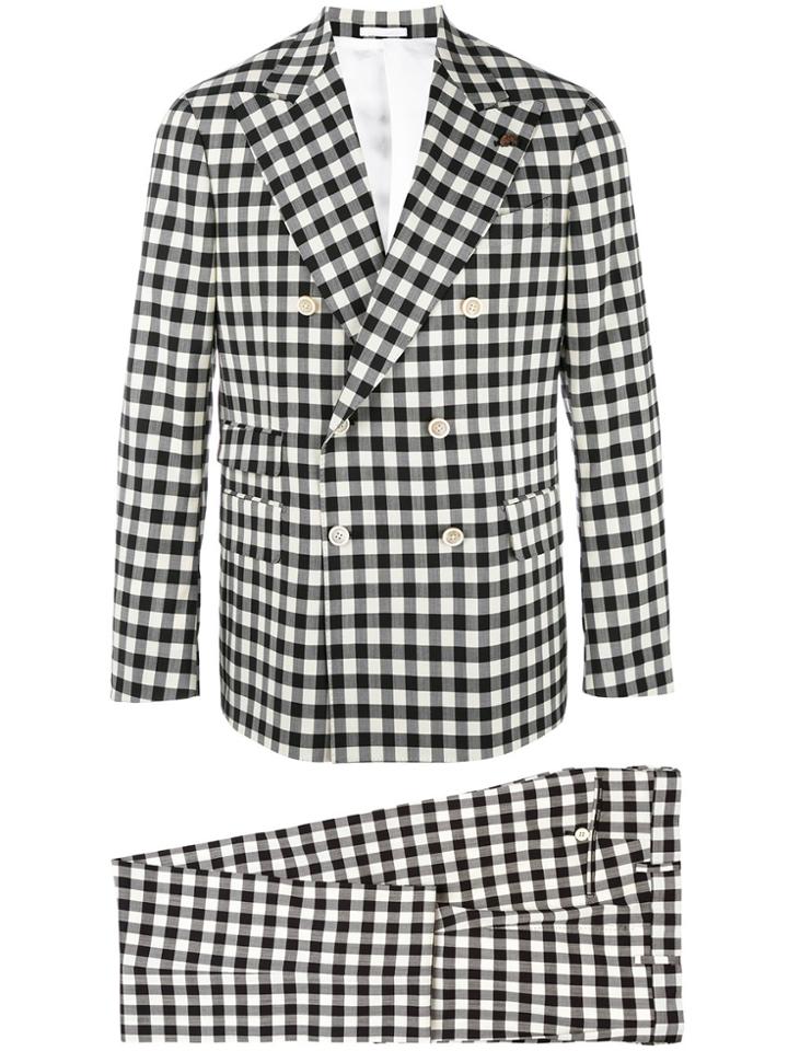 Gabriele Pasini Checked Suit - Black