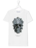 Philipp Plein Kids - Skull Print T-shirt - Kids - Cotton - 16 Yrs, White