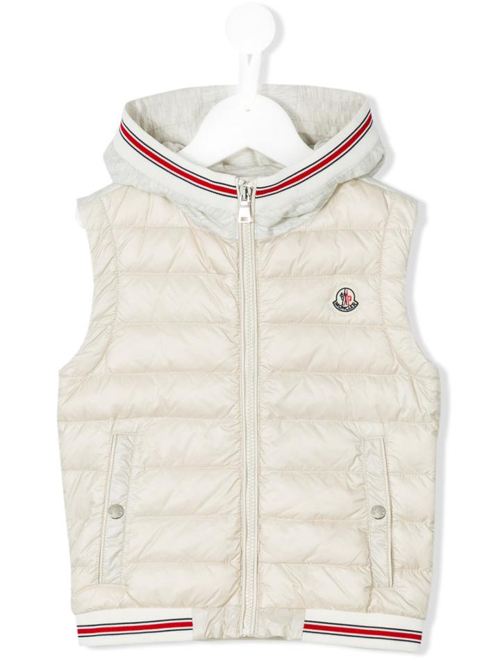 Moncler Kids - Padded Vest - Kids - Cotton/polyamide/polyamide-8 - 10 Yrs, Nude/neutrals