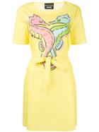 Printed Dress - Women - Cotton/other Fibers - 40, Yellow/orange, Cotton/other Fibers, Boutique Moschino