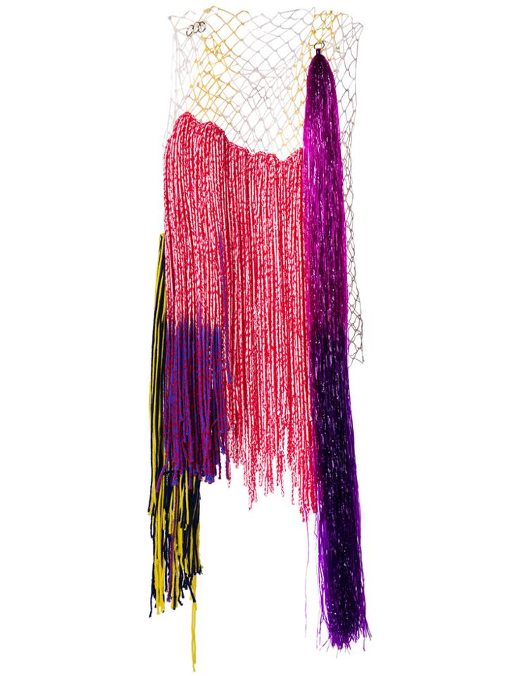 Calvin Klein 205w39nyc Contrast Netted Top - Pink & Purple