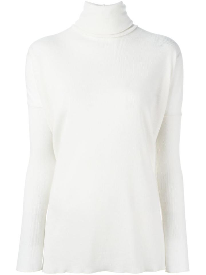 Mm6 Maison Margiela Contrast Panel Jumper, Women's, Size: Xs, Nude/neutrals, Polyester/cupro/modal/wool
