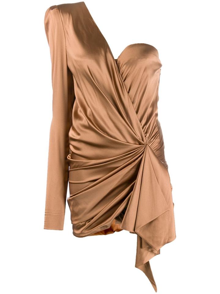 Alexandre Vauthier Asymmetric Mini Dress - Neutrals