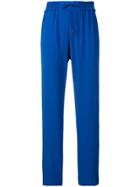 Kenzo High Rise Tapered Trousers - Blue